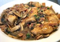Chicken with olives & Marsala